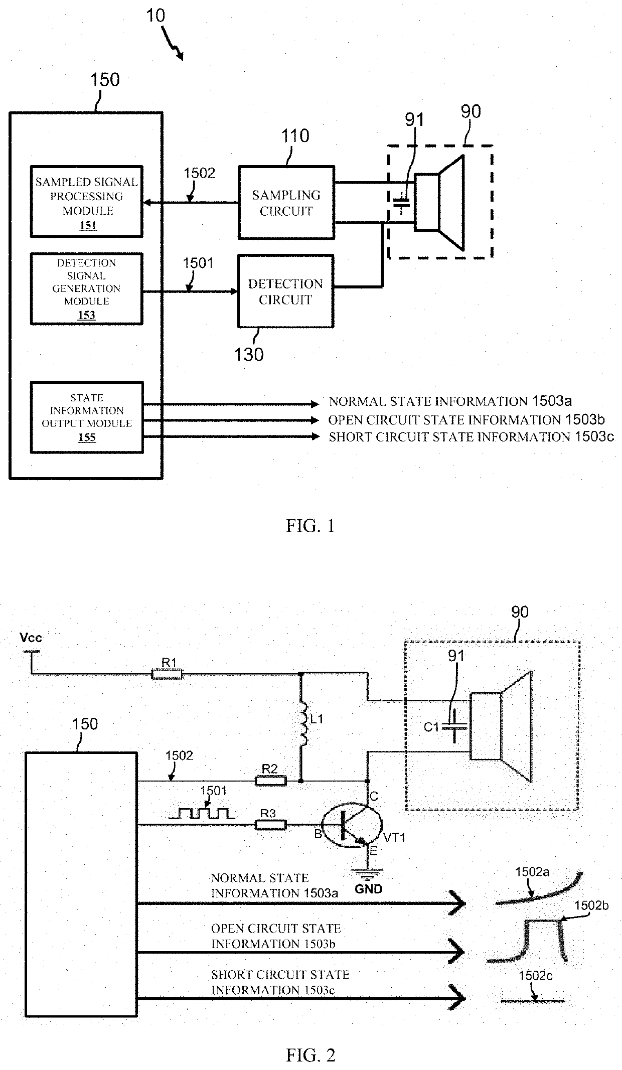 Status detection of alarm sounding parts