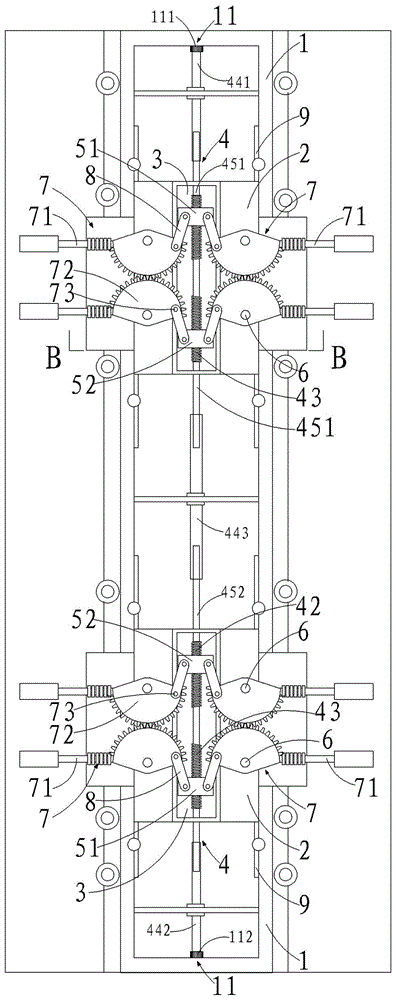 A single-shaft drive clamp wheel device for a mechanical garage