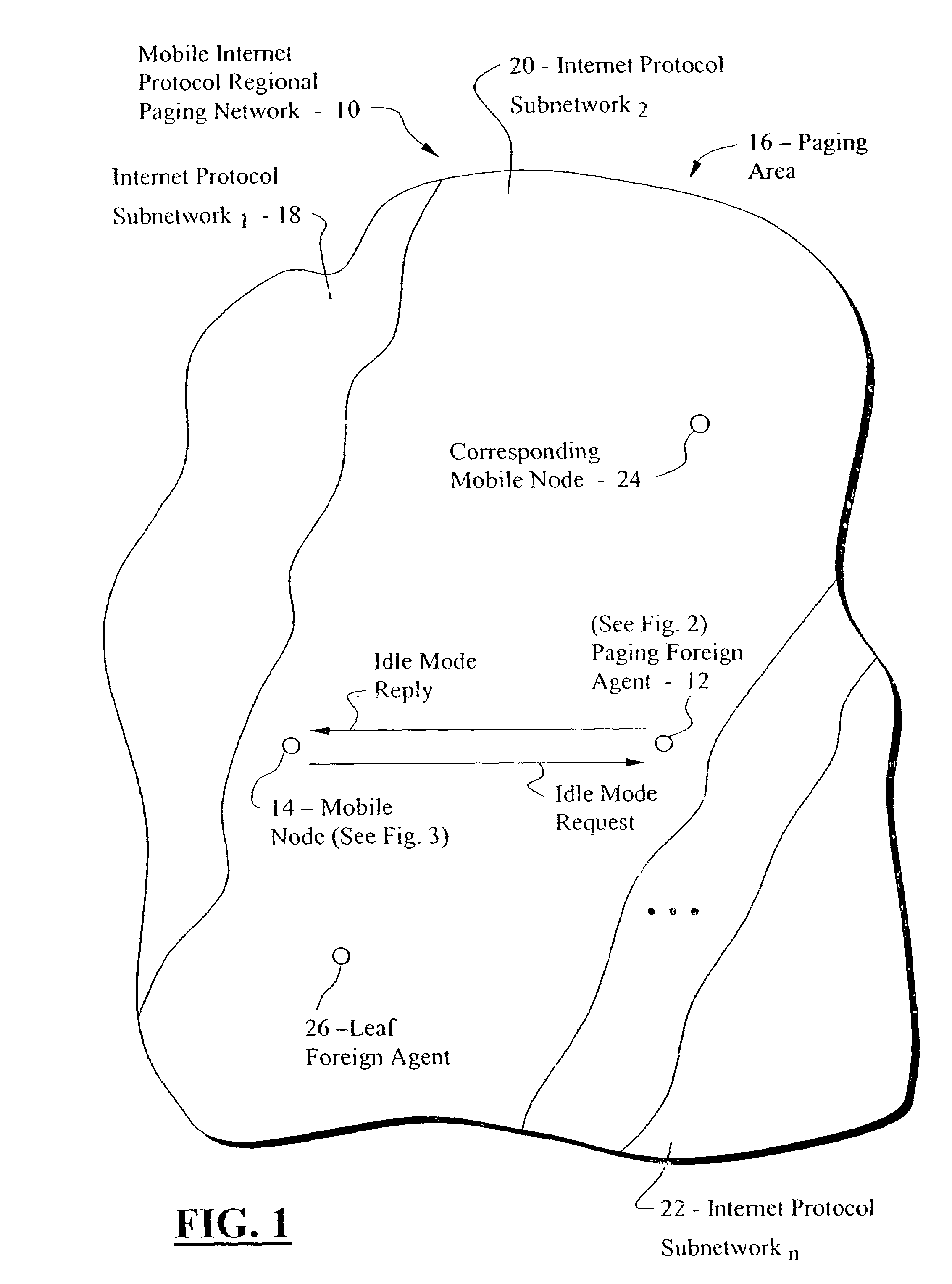 Method and apparatus for mobile internet protocol regional paging