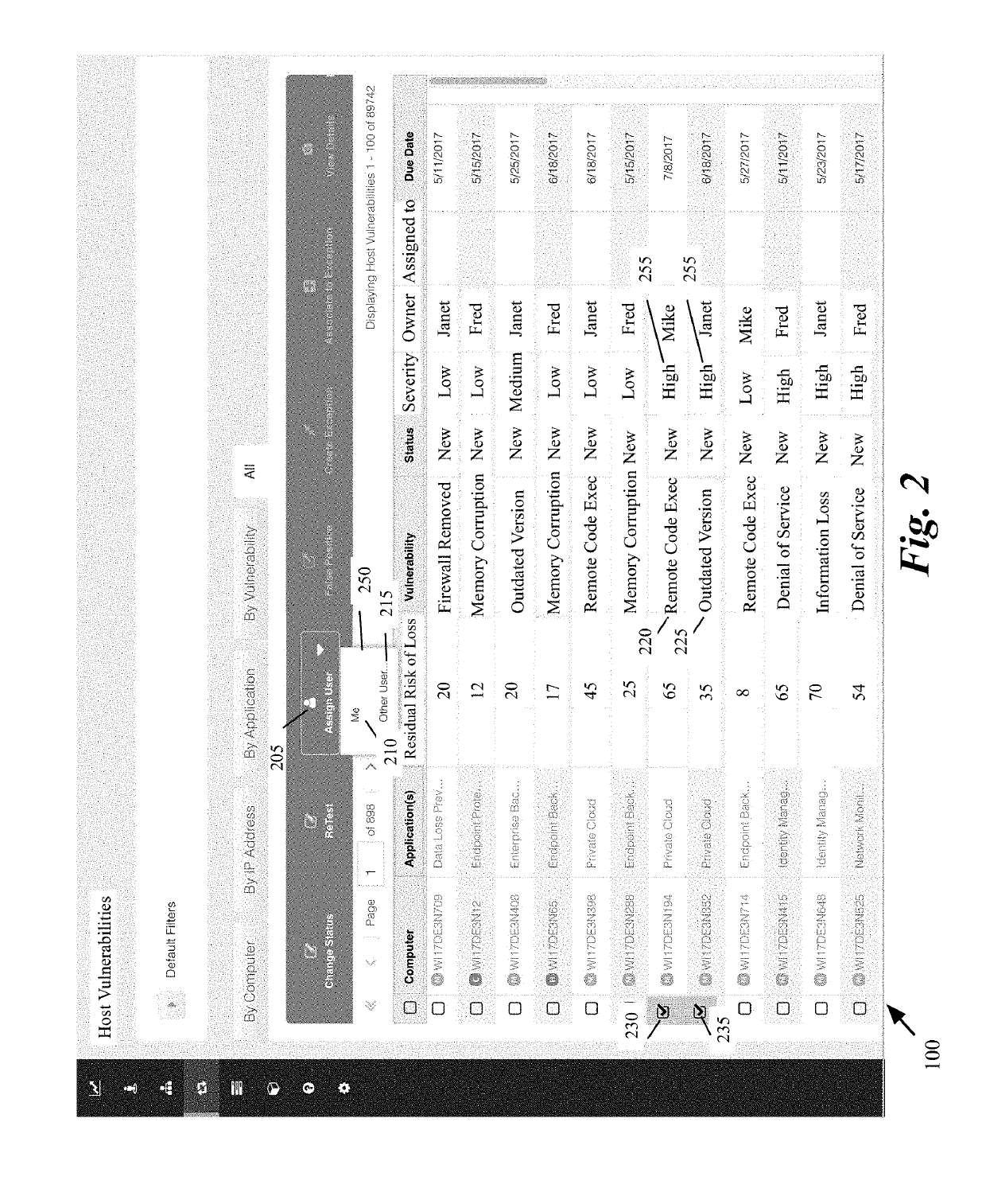 Determining monetary loss due to security risks in a computer system