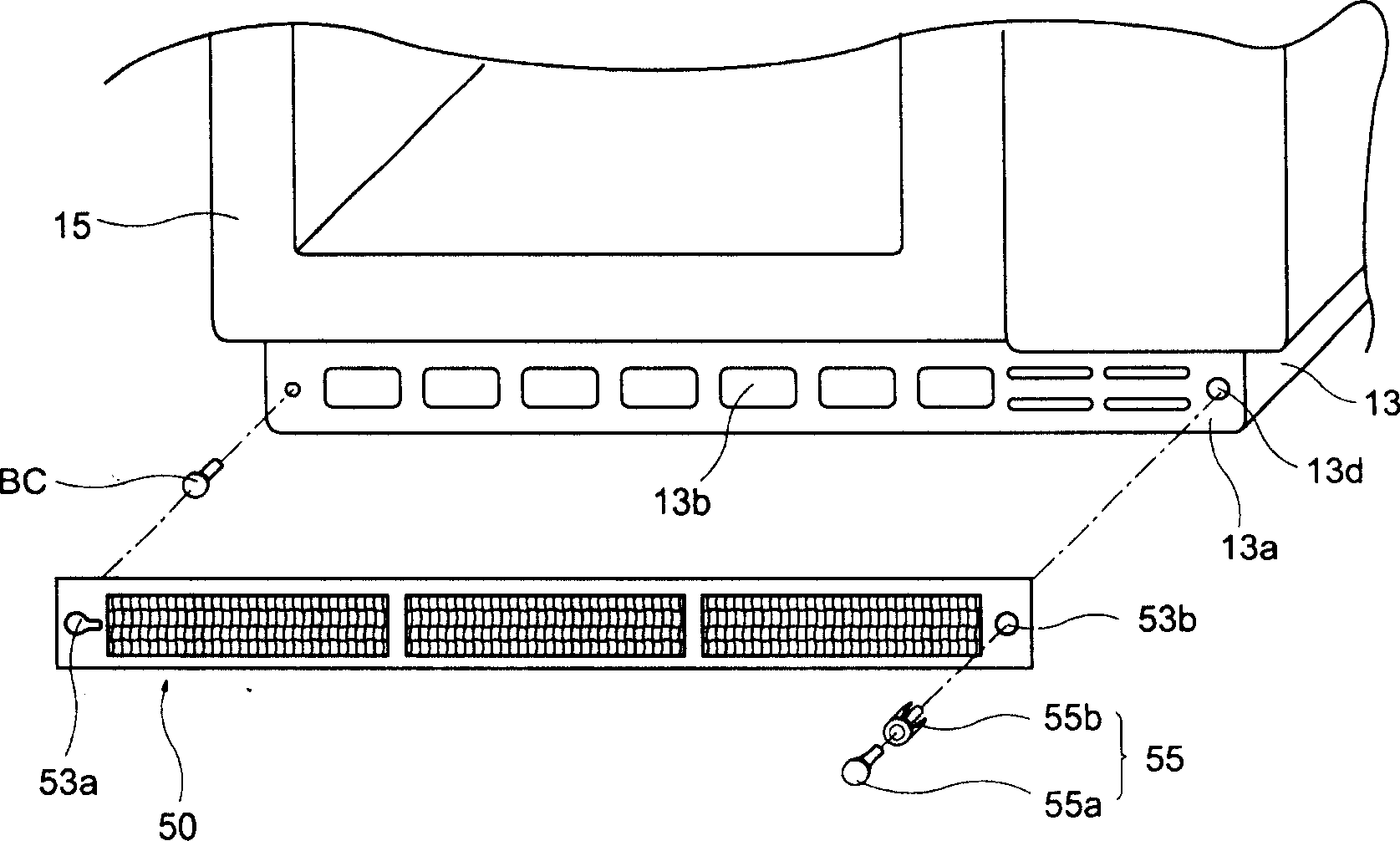 Fixing structure for air filter of microwave oven