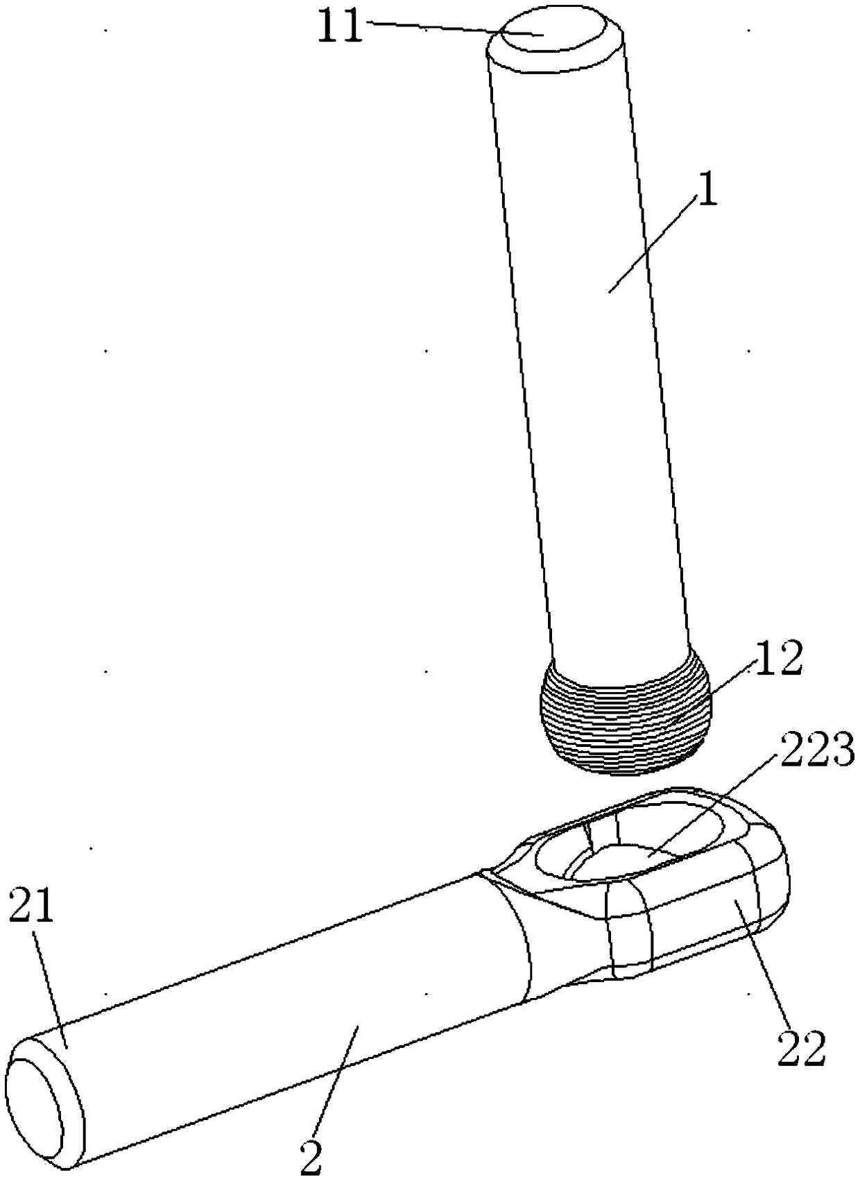 A new type of lumbar spondylolisthesis fixation and adjustable angle connecting rod