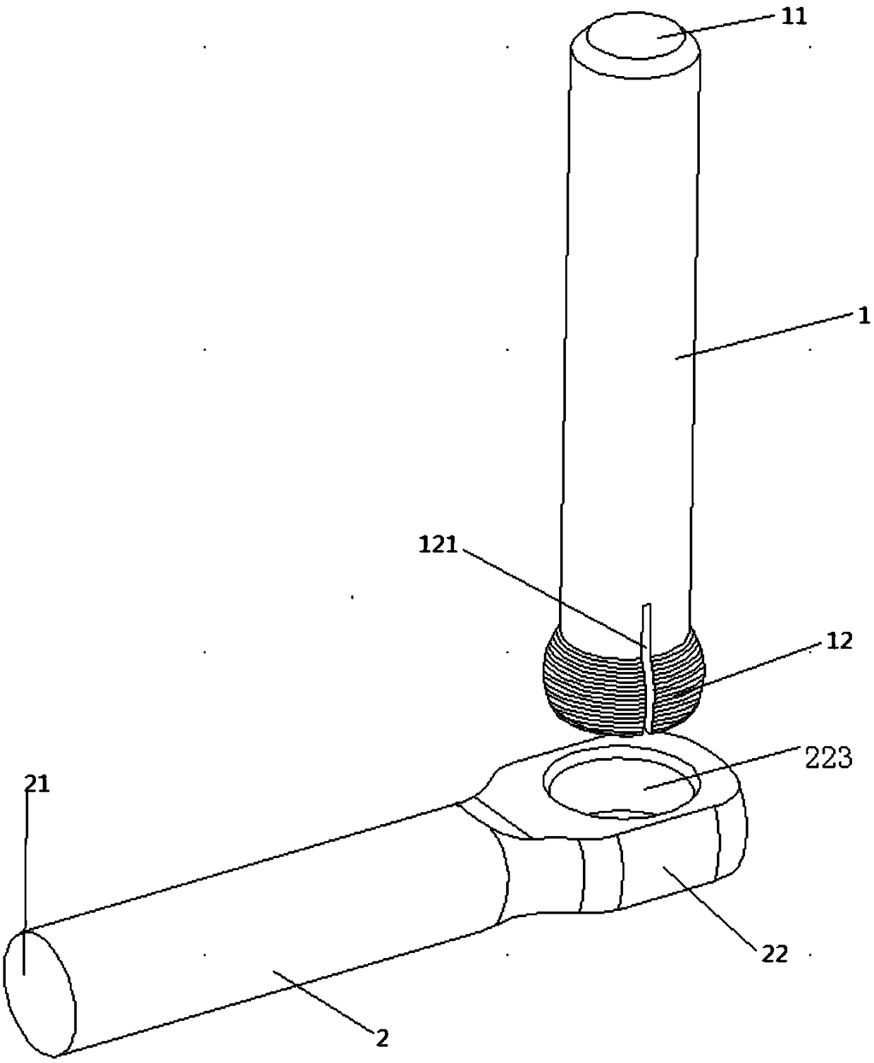 A new type of lumbar spondylolisthesis fixation and adjustable angle connecting rod