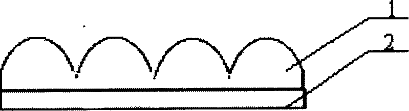 Continuous microlens array amplifying displaying antifogery method