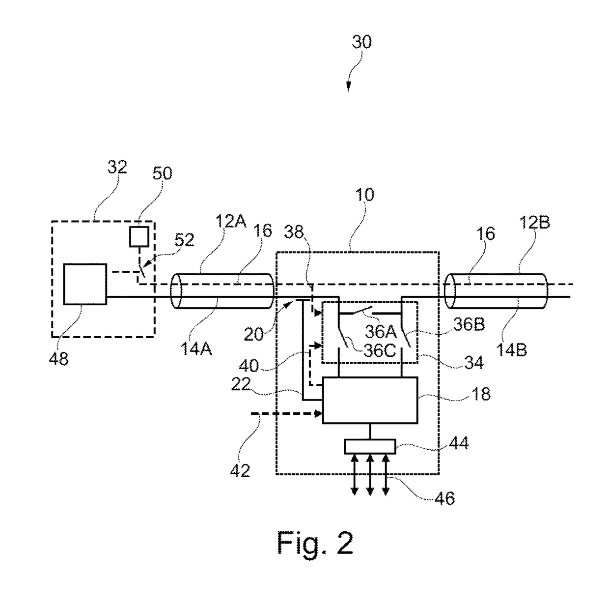 Inherent power-over-data bus signaling for secure operating mode switching