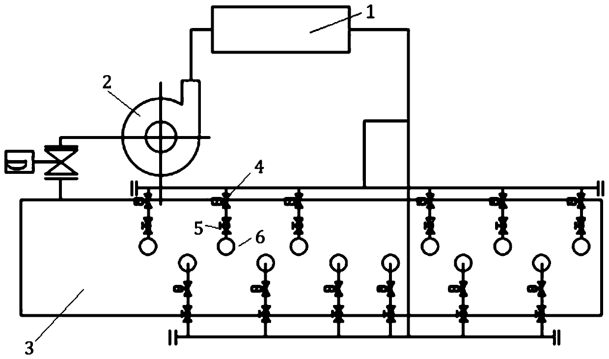 Flue gas circulation type steel plate medium and low-temperature tempering furnace and low-temperature control method