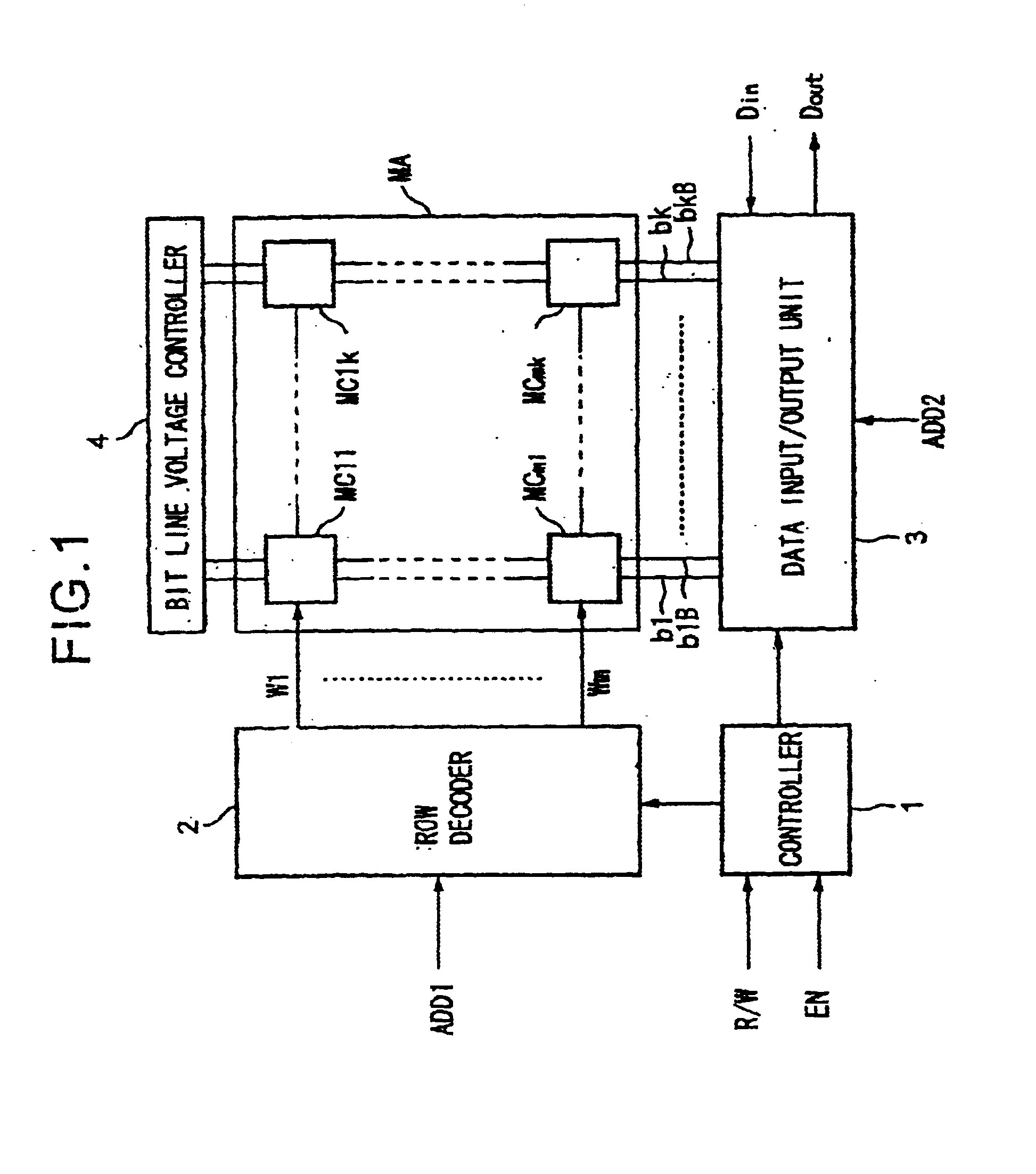 Method of reading stored data and semiconductor memory device