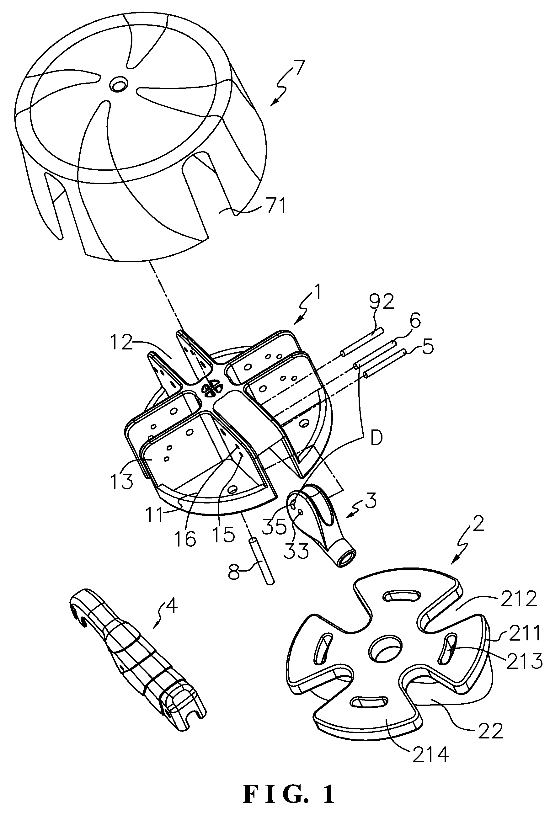 Top support structure of tent frame