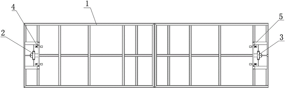 Swinging box body mounting tool fixture