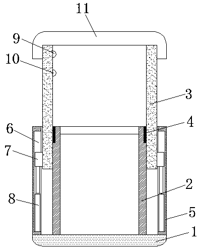 Intelligent water cup changeable in cup height