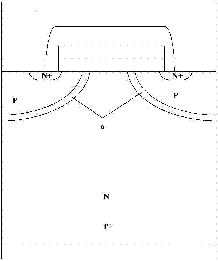 Novel carrier enhanced injection IGBT structure