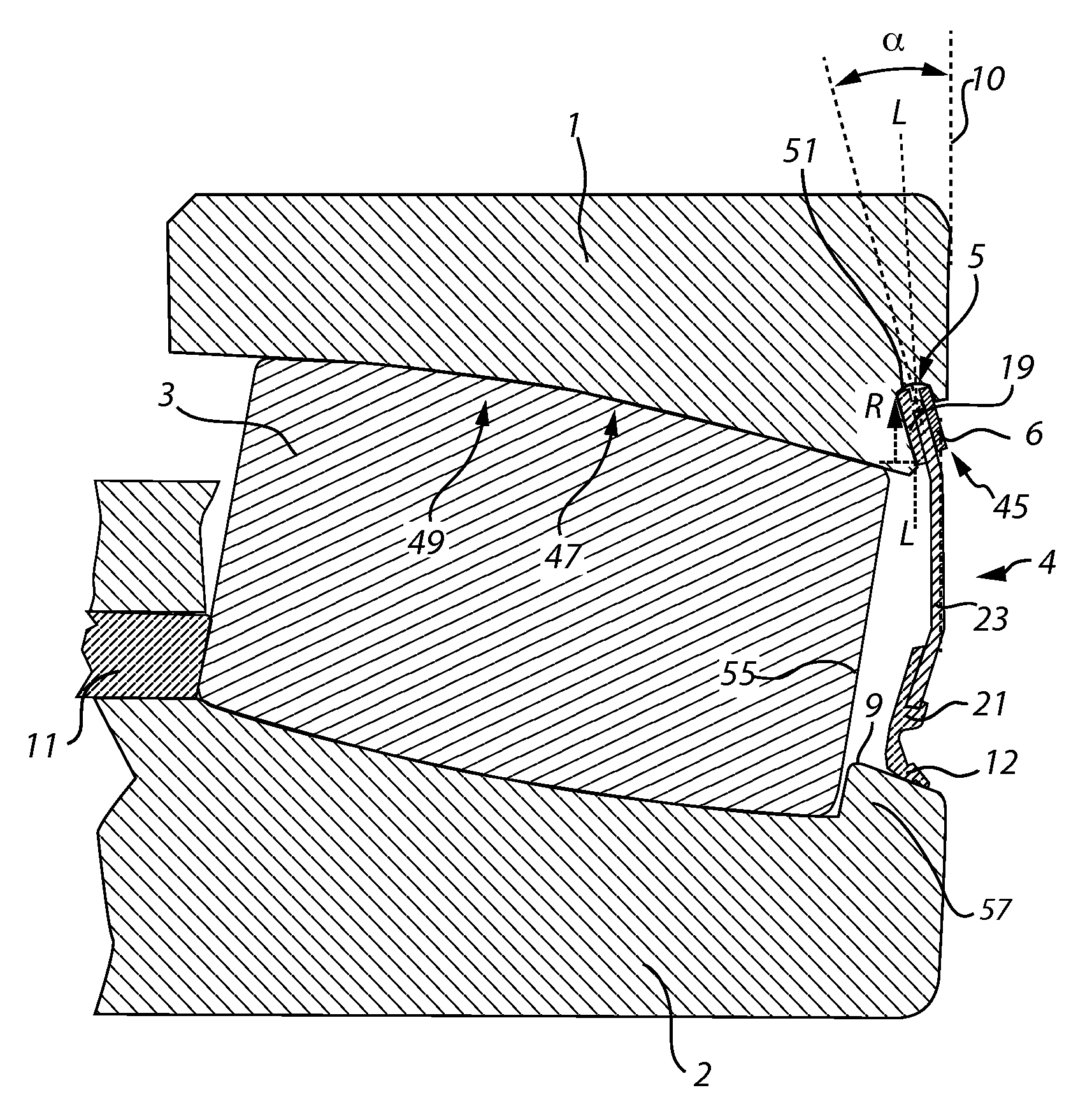 Large sealed self aligning roller bearing