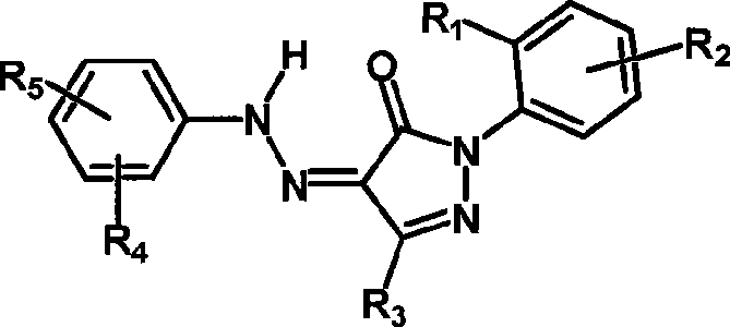 Azo structure carboxylic amide type dyes for polylactic acid fiber dyeing and preparation method thereof