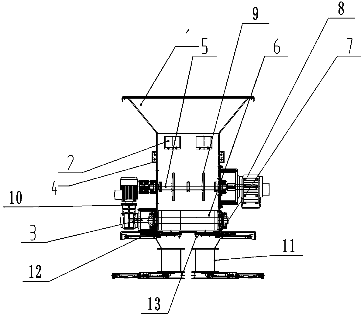 Special distributing machine for chain blocks