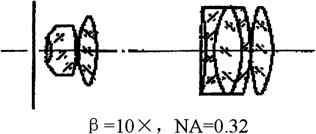 a caf free  <sub>2</sub> 10× long working distance plan apochromatic metallographic microscope objective