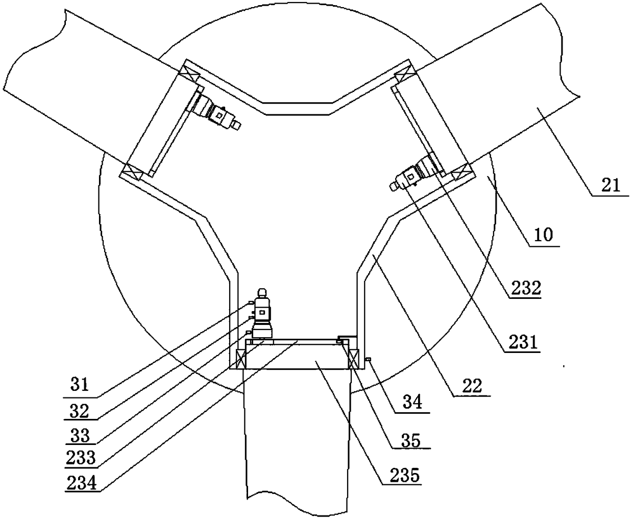 Detection system and detection method for blades and hub of wind turbine