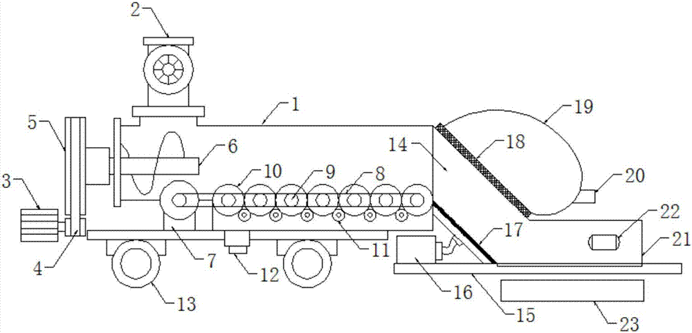 Cleaning device for peanuts