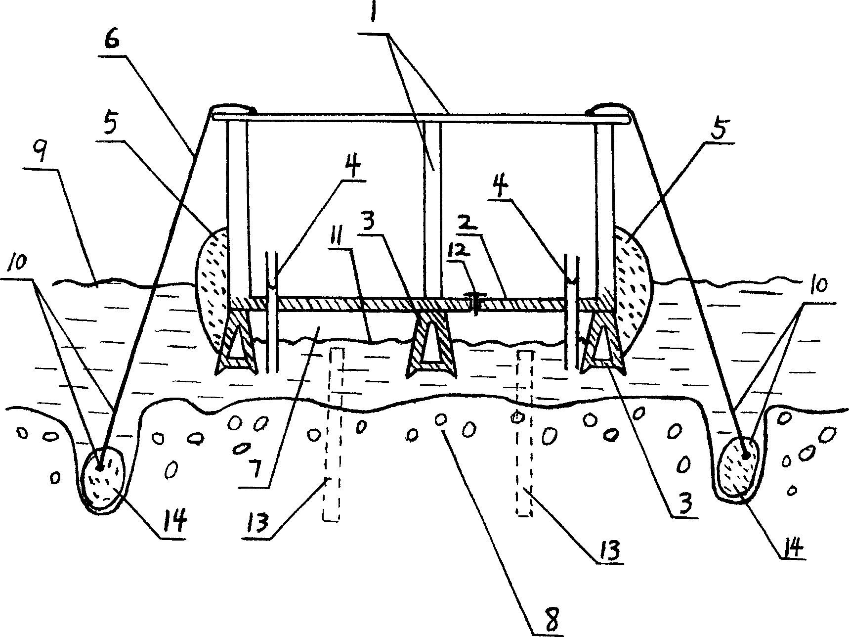 Water-based or land-based or semi-floating house and variable damping method thereof