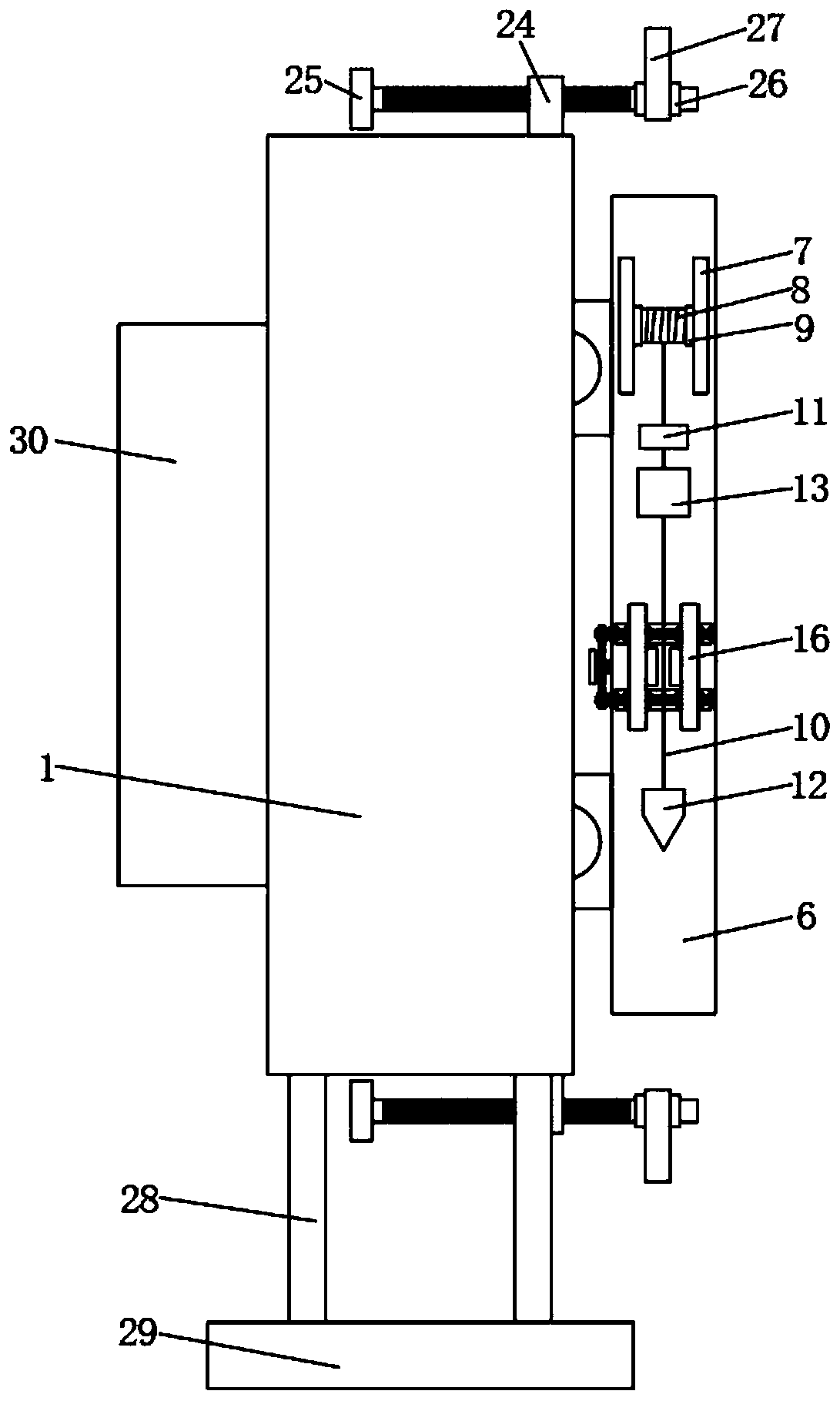 Movable verticality detection auxiliary device for constructional engineering