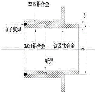 Method for welding titanium or titanium alloy with 2219 aluminum alloy