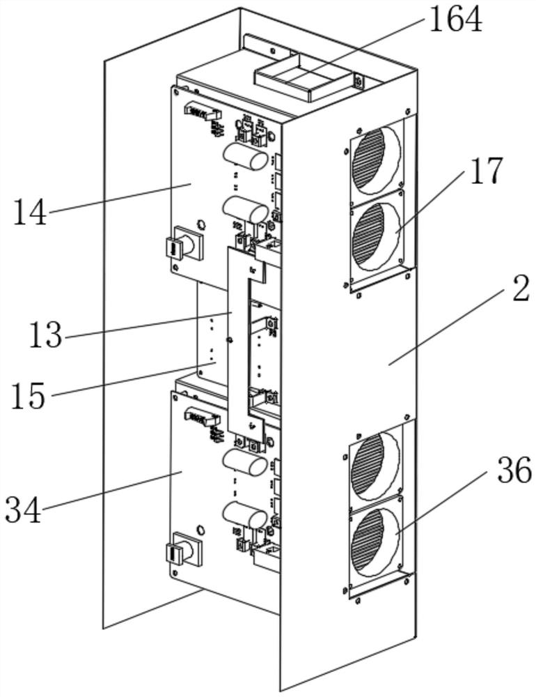 Heat dissipation structure of frequency converter group or multiple frequency converter group