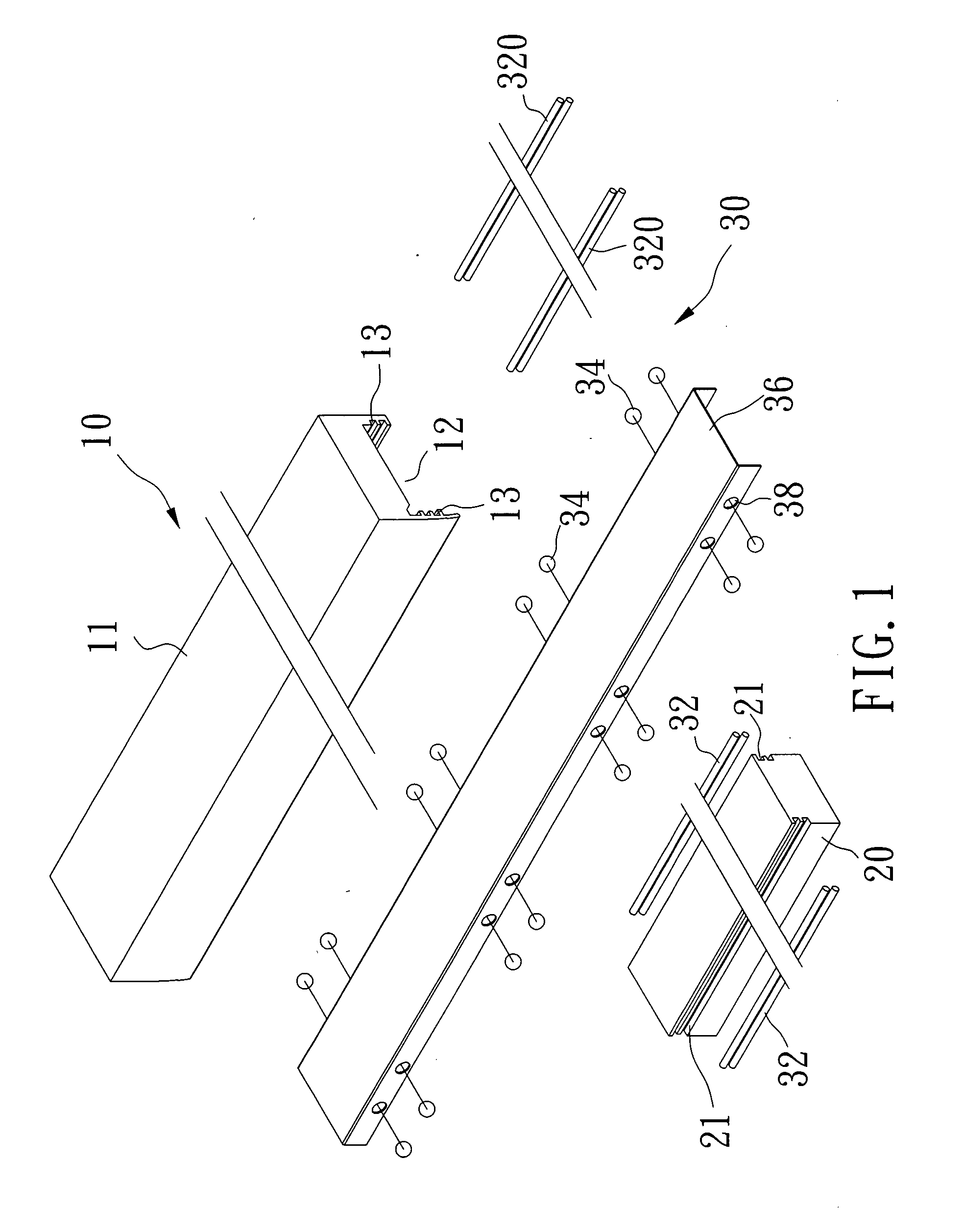 Extension structure for table saw