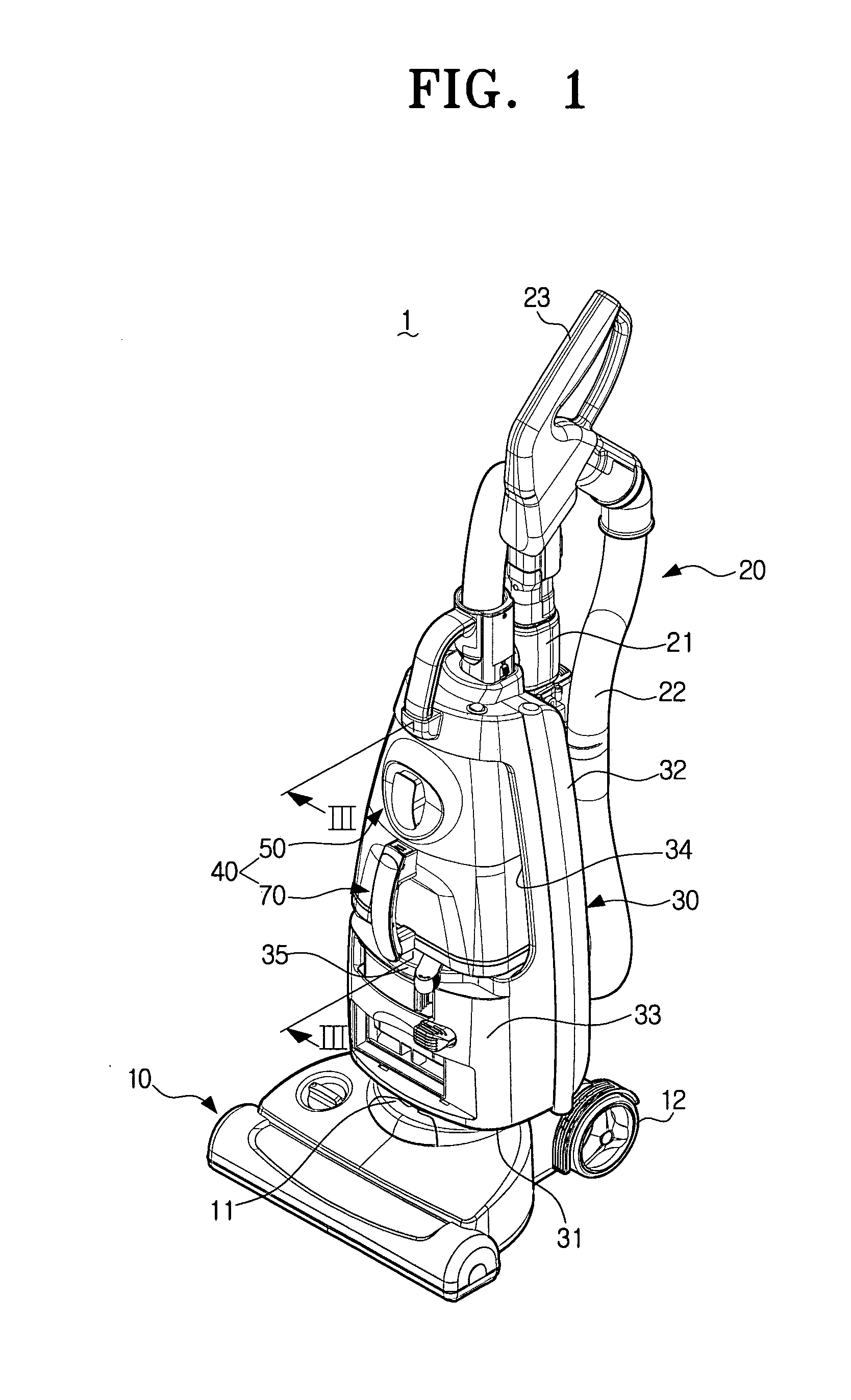 Cyclone contaminant collecting apparatus for vacuum cleaner