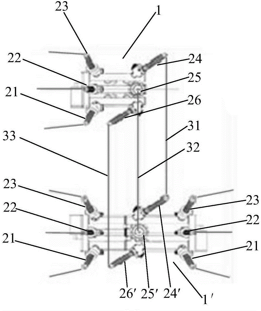 Connection mode of high and medium-voltage electrical devices