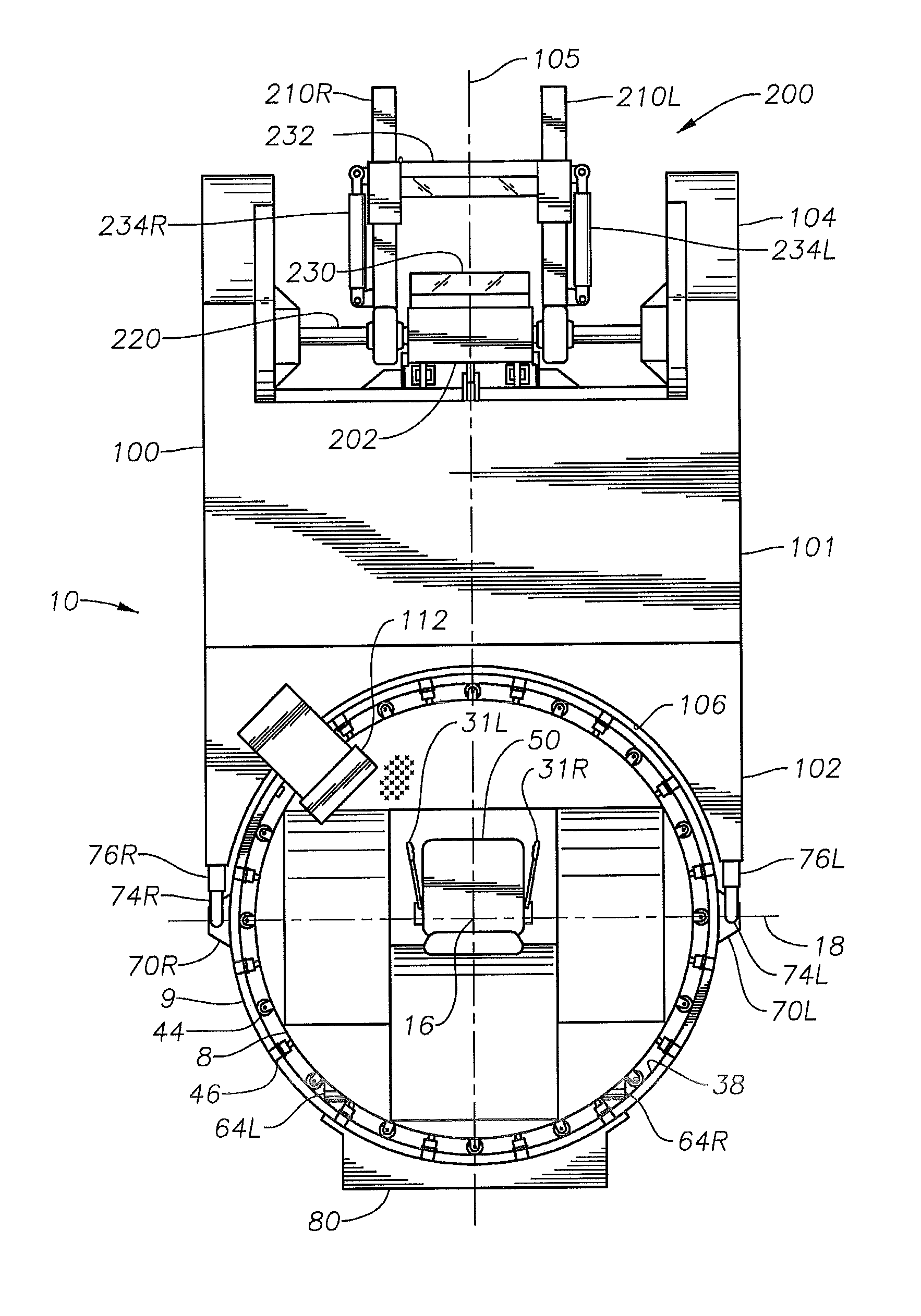 Omni-directional aircraft transporter with hinged gate for moving aircraft