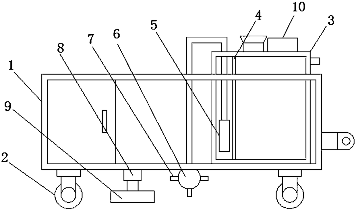 Reparation device for large polluted soil area and reparation method thereof