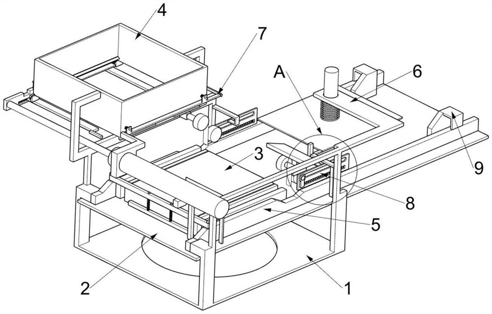 Perforating device for adding protection plate and pasting adhesive tape on PCB production line