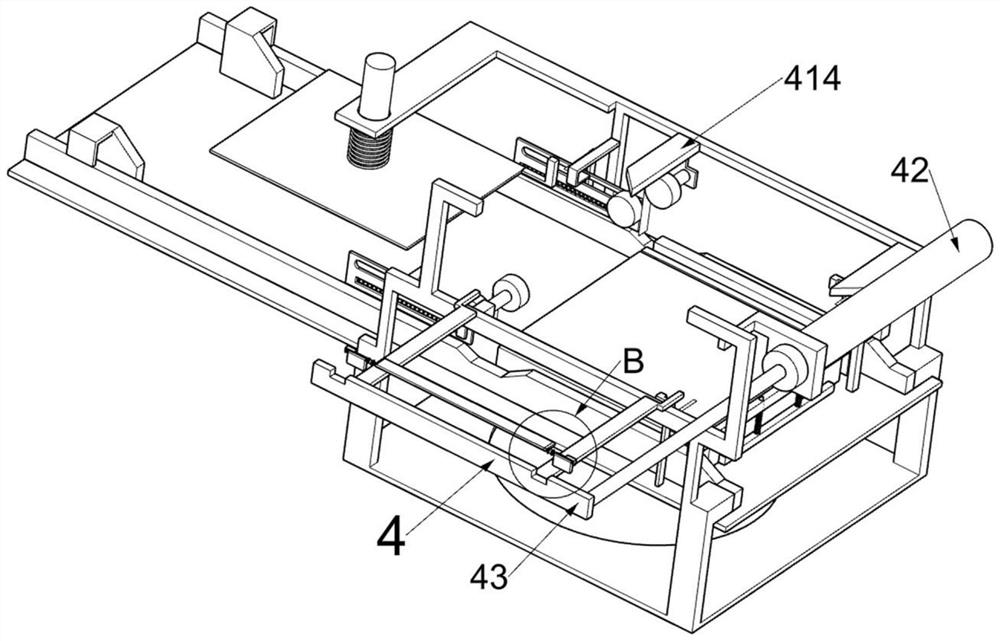 Perforating device for adding protection plate and pasting adhesive tape on PCB production line