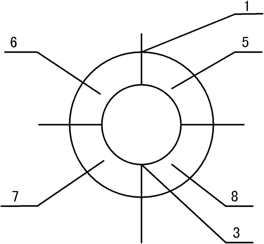 Measuring device and method for target line-of-sight angel offset and distance