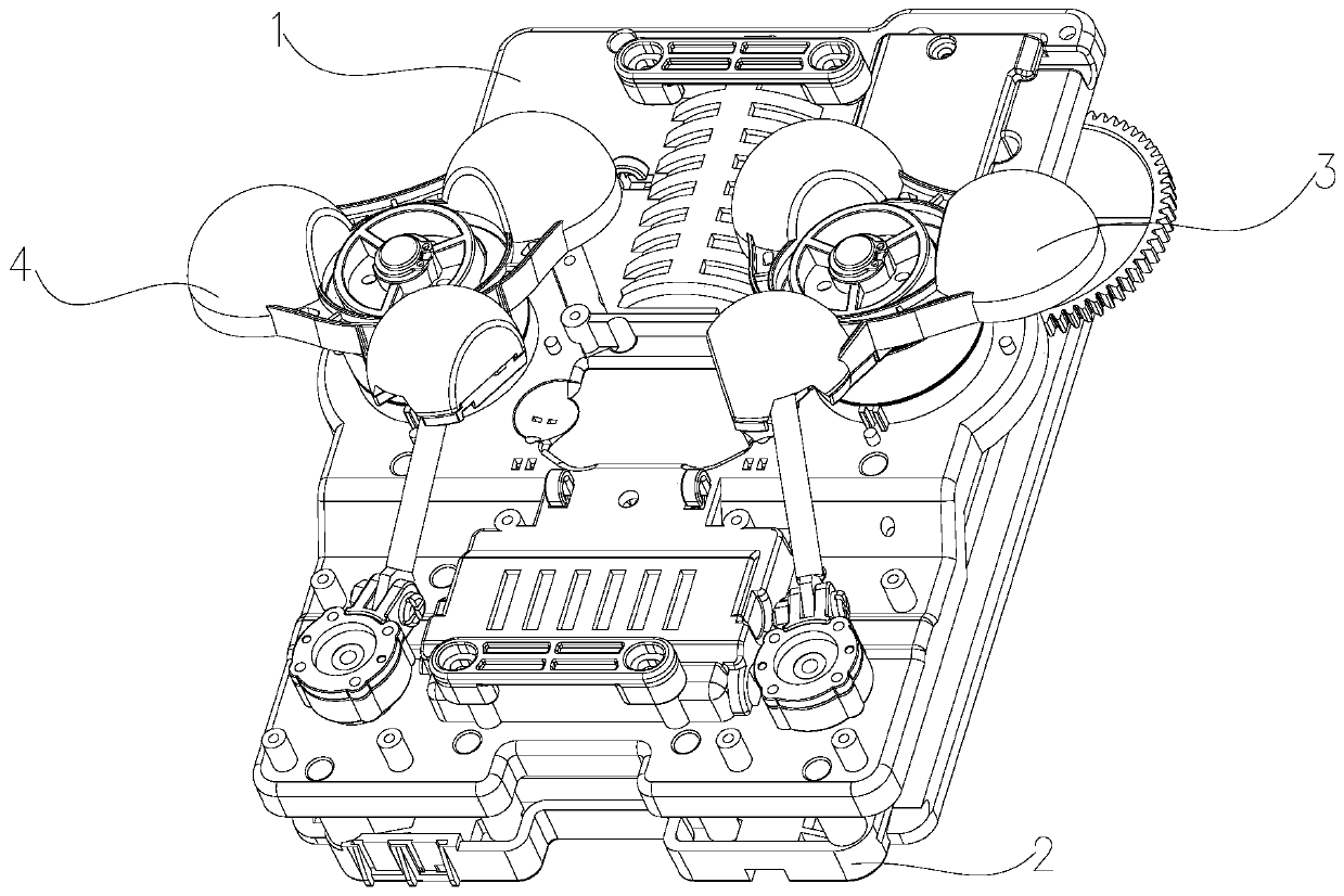 Kneading and knocking massage device