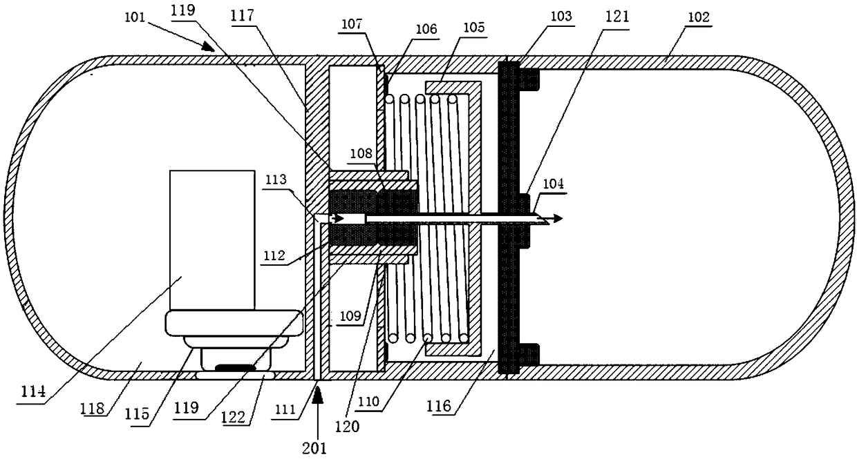 Sampling capsule endoscope capable of being automatically sealed