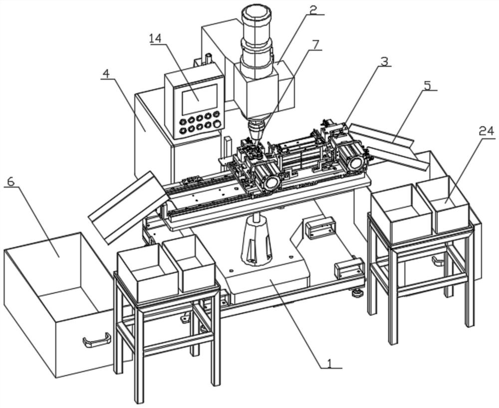 Double station automatic blanking riveting equipment