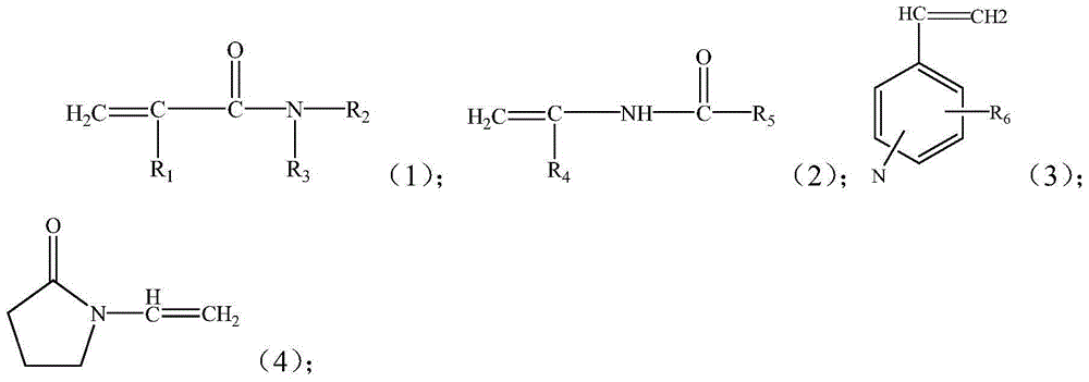 Oil displacing agent for increasing oil recovery in high temperature high salt mid-low permeability oil reservoir, preparation method and applications thereof