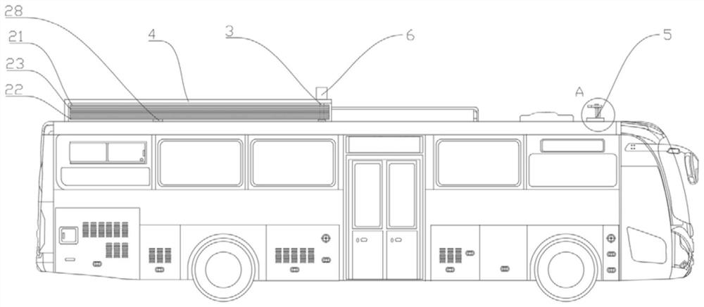 A vaccination vehicle and its roof folding canopy