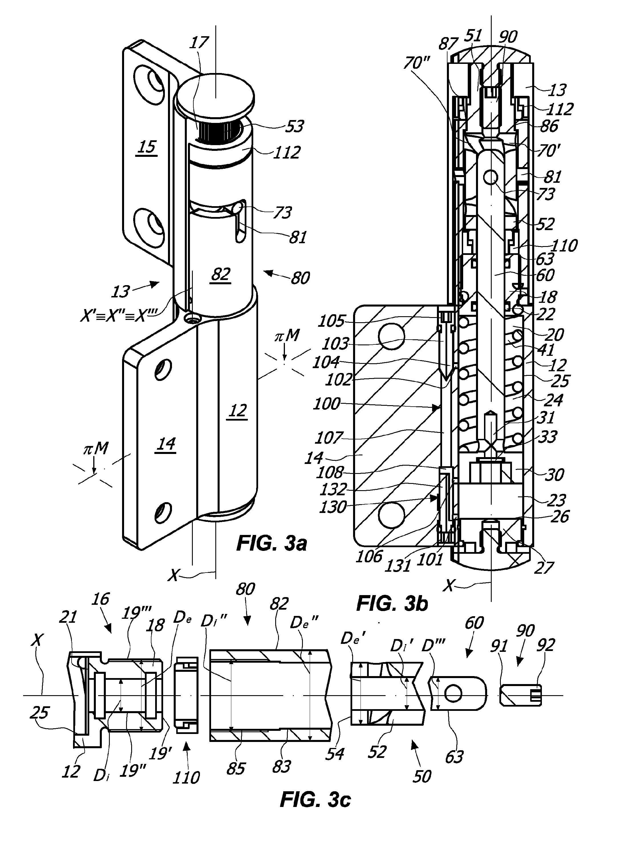 Hinge device for doors, shutters and the like