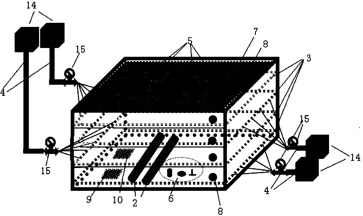 Three-dimensional underground pressure-bearing water flow-subway tunnel structure interaction simulating device