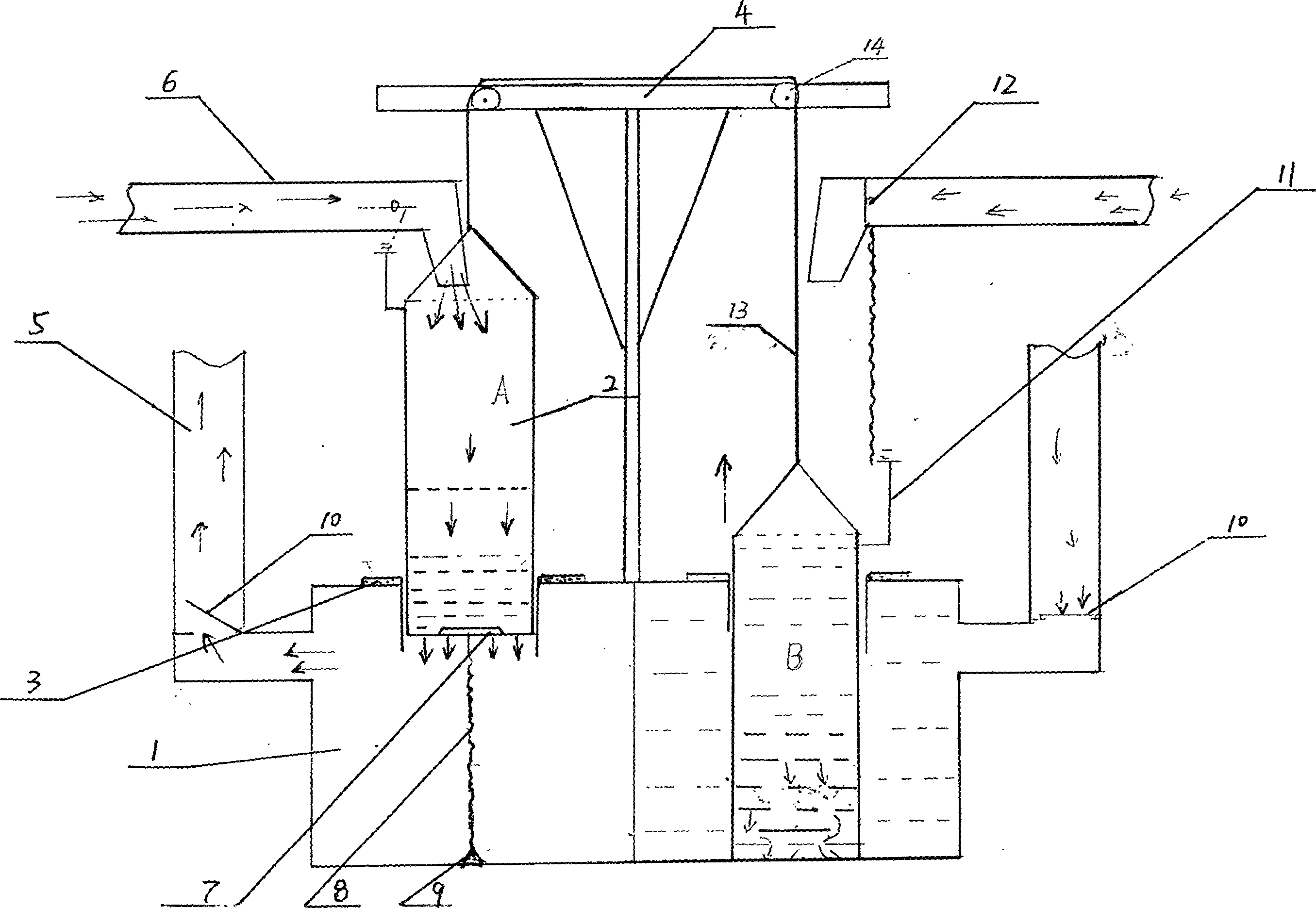 Method and set for pressure generation through water automatic circulation