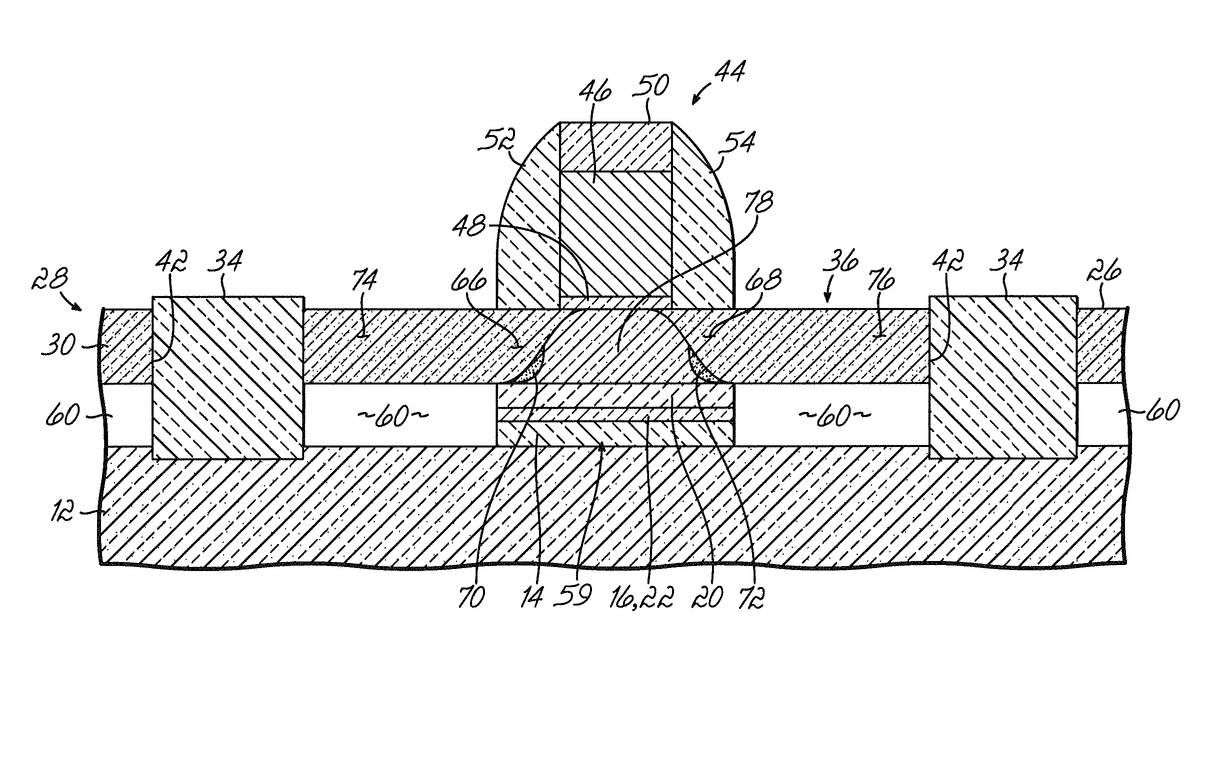 Semiconductor device structures with reduced junction capacitance and drain induced barrier lowering and methods for fabricating such device structures and for fabricating a semiconductor-on-insulator substrate