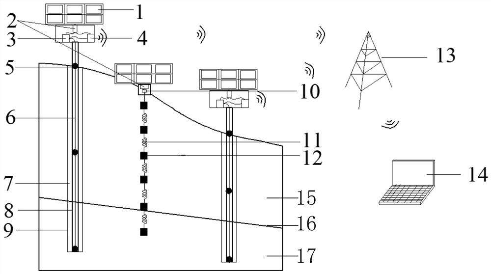 Real-time monitoring system and method for deep displacement of landslide based on sound source localization