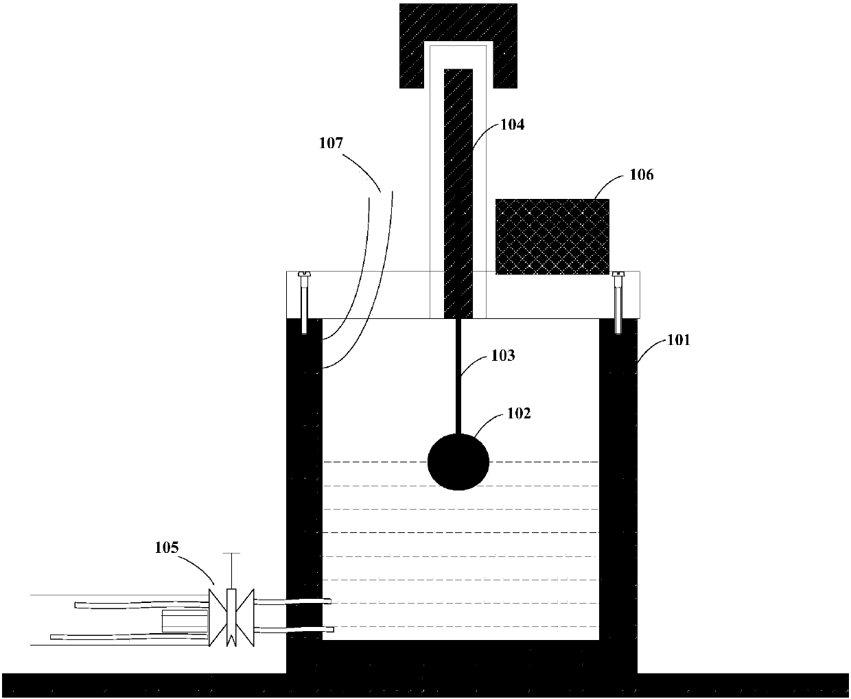 Measuring device and differential settlement real-time detection system