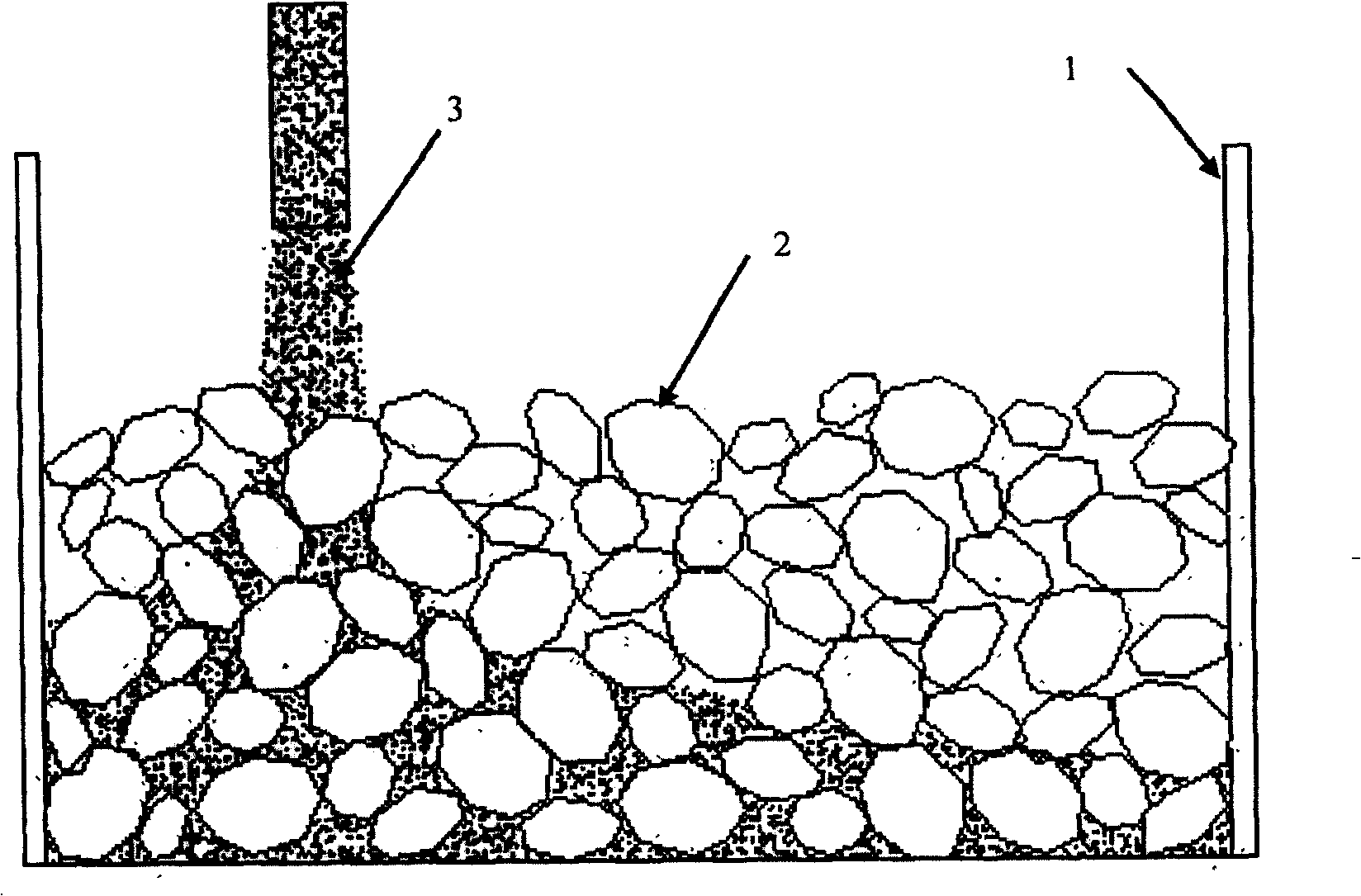 Method for constructing normal piled concrete