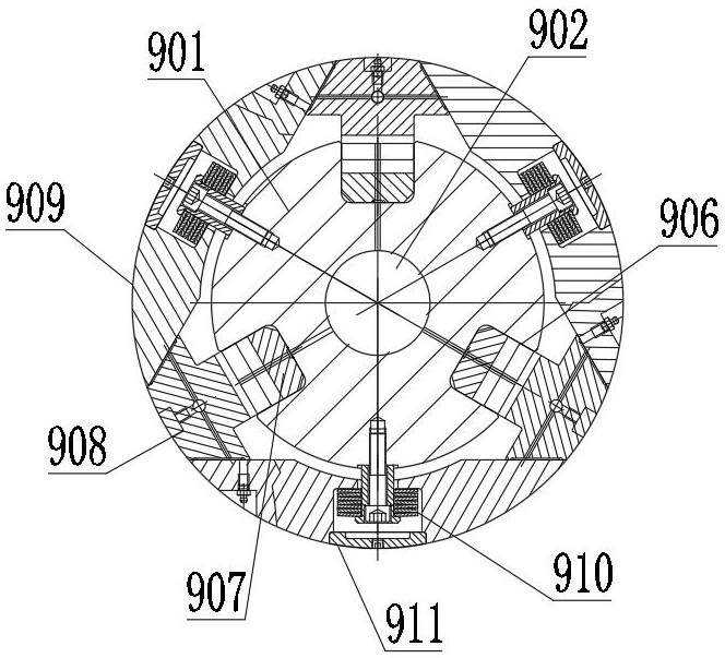 Continuous gradual expanding and rounding device and method for thick-wall metal longitudinal welded tube