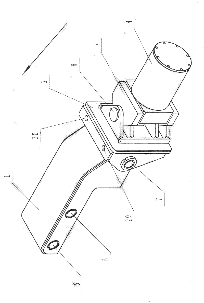 Three-degree-of-freedom articulating device of bracket transport vehicle