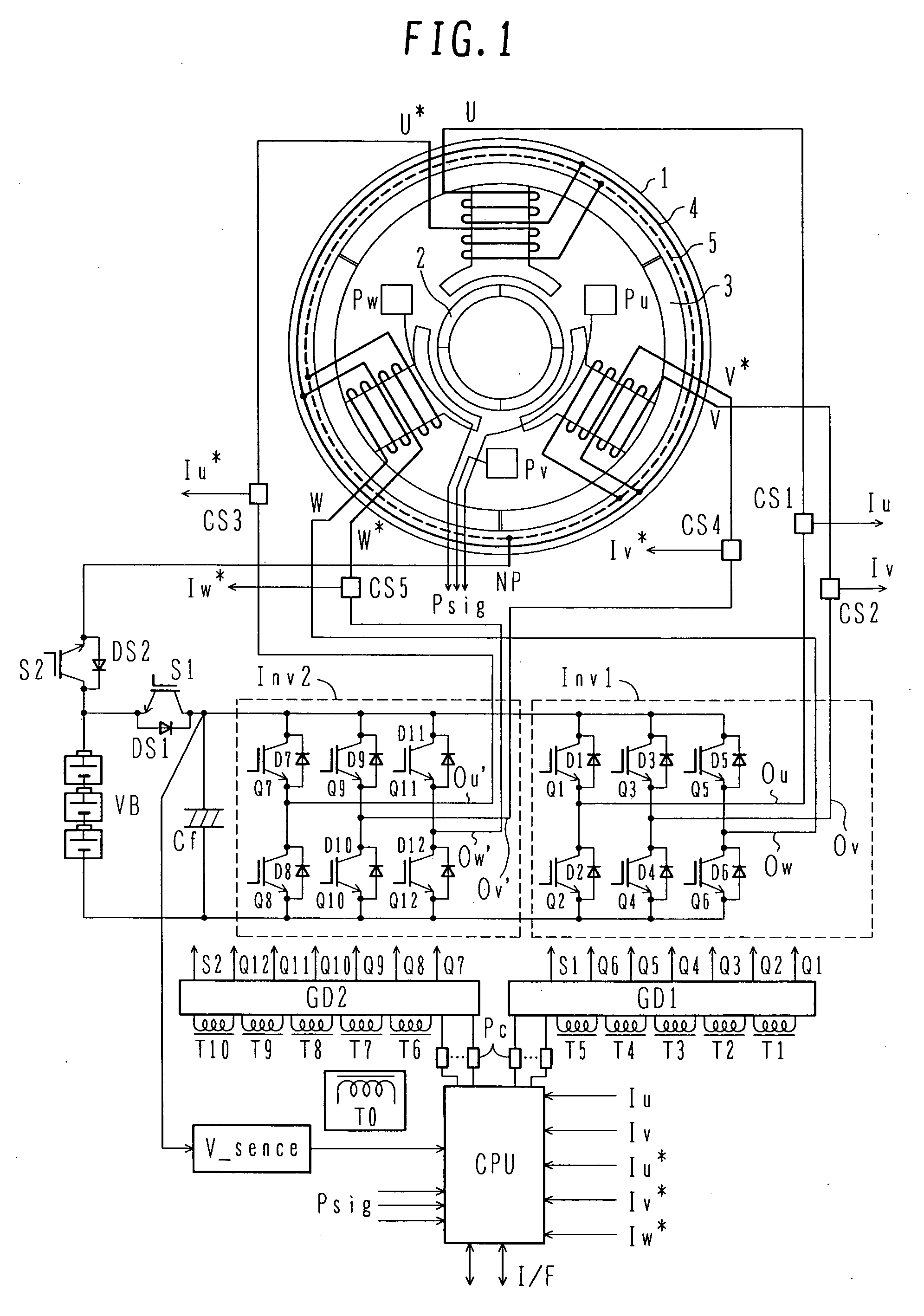 Motor driving device and automobile using the same