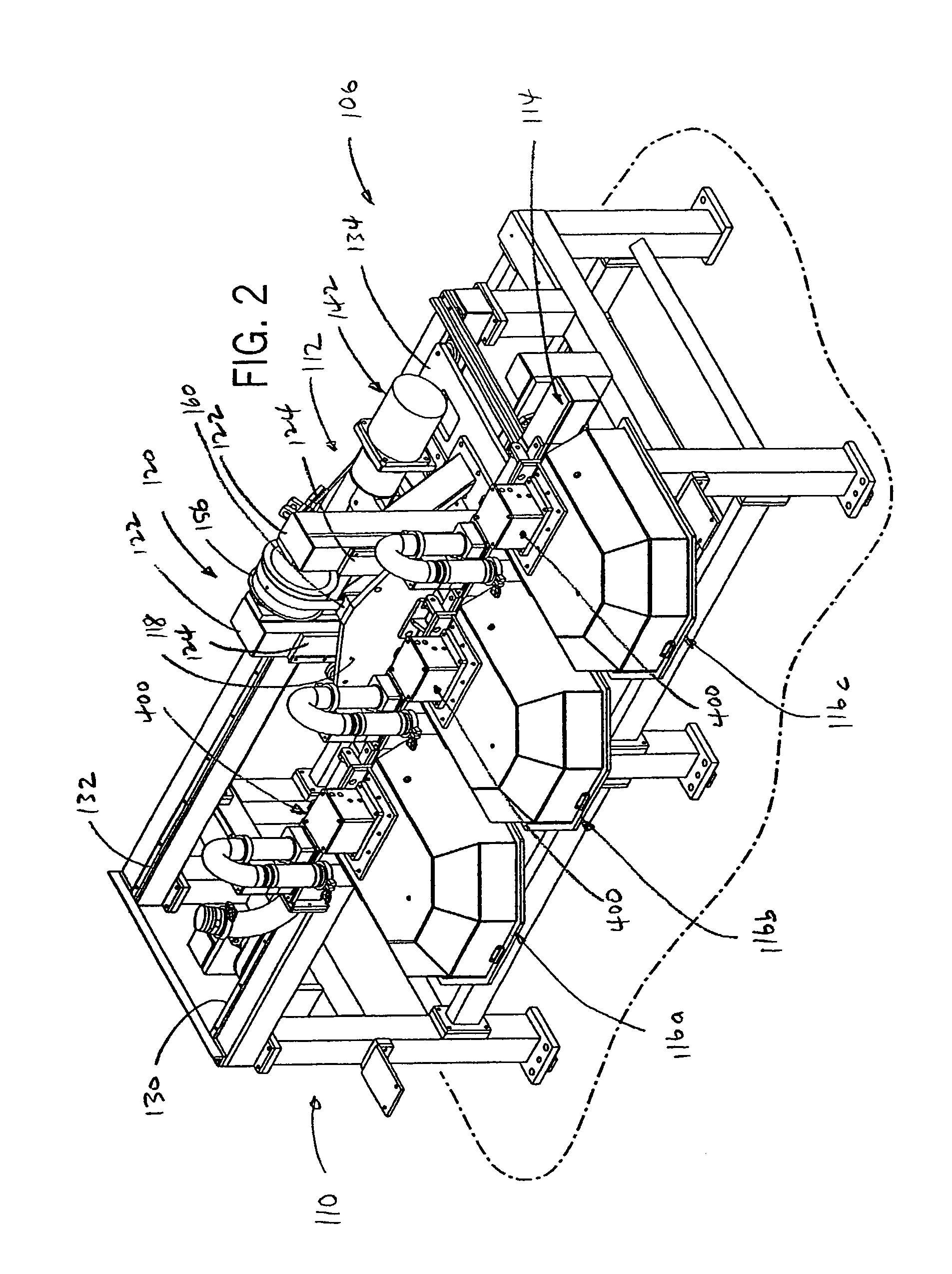 Linear motion vacuum packaging system