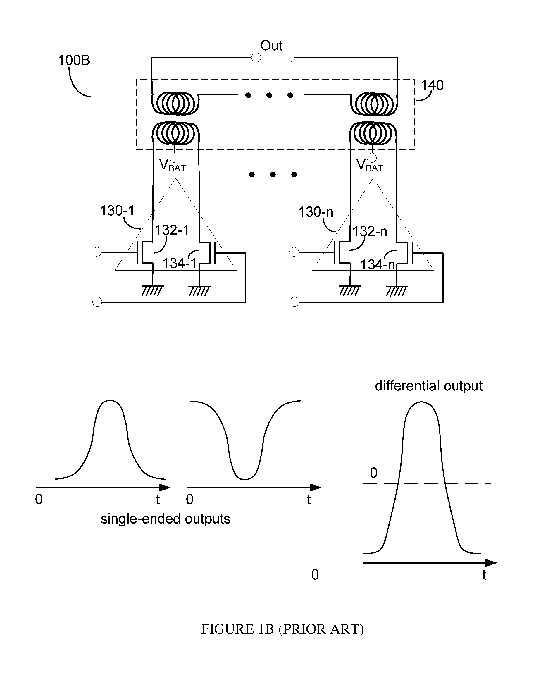 Output Stage of a Power Amplifier Having a Switched-Bulk Biasing and Adaptive Biasing